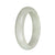 Genuine Type A Greyish White with Deep Green Spot Burma Jade Bangle - 58mm Half Moon