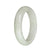 Genuine Type A Greyish White with Deep Green Spot Burma Jade Bangle - 58mm Half Moon