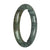 Authentic Grade A Grey with Apple Green, Brown, and Grey Patterns Burma Jade Bangle Bracelet - 61mm Round