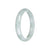 Real Natural Pale Green Traditional Jade Bangle Bracelet - 57mm Half Moon