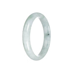 Real Natural Pale Green Traditional Jade Bangle Bracelet - 57mm Half Moon
