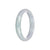 Genuine Natural White with Light Green Traditional Jade Bracelet - 57mm Half Moon