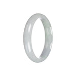 Real Natural Pale Green Burmese Jade Bracelet - 56mm Half Moon
