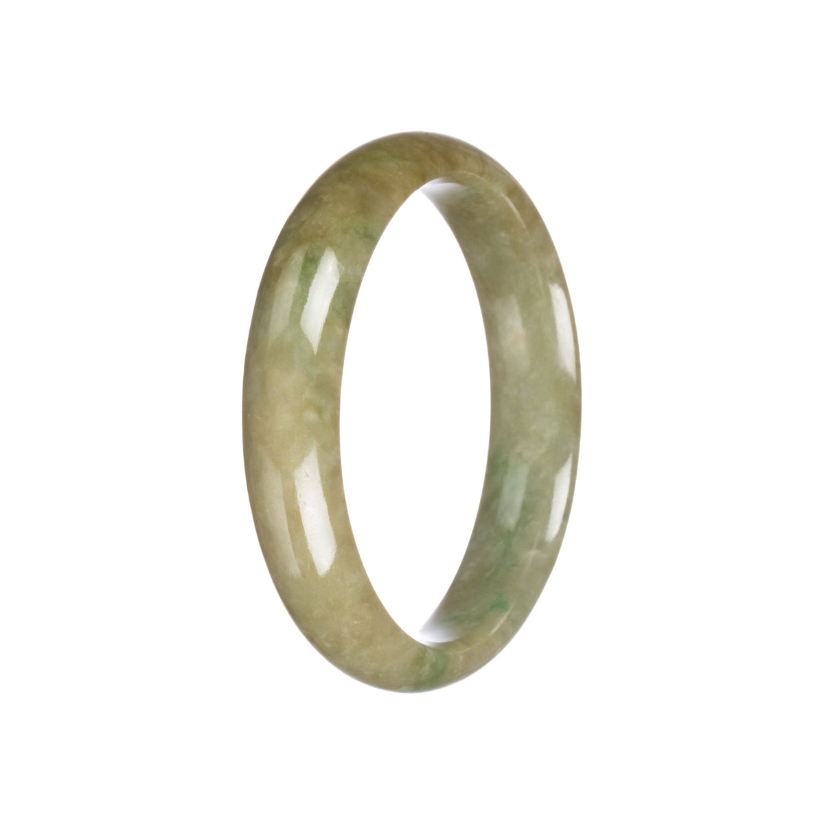 Authentic Natural Green Jade Bracelet - 59mm Half Moon