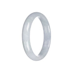 Real Grade A Greyish Lavender Jadeite Jade Bracelet - 56mm Half Moon