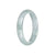 Genuine Grade A Light Green Burmese Jade Bangle Bracelet - 57mm Half Moon