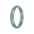 Real Grade A Green Jadeite Jade Bracelet - 59mm Half Moon