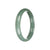 Authentic Grade A Green Burma Jade Bangle - 59mm Half Moon