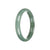 Authentic Grade A Green Burma Jade Bangle - 59mm Half Moon