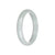 Certified Natural Pale Green Traditional Jade Bangle Bracelet - 56mm Half Moon