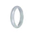 Genuine Grade A Light Grey with Green Pattern Jade Bangle - 57mm Half Moon