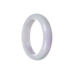 Real Untreated Lavender Jadeite Bangle - 57mm Half Moon