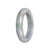 Genuine Grade A Light Grey with Green Traditional Jade Bangle - 52mm Semi Round