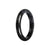 Genuine Natural Grey and Black Patterns Jade Bangle - 57mm Half Moon