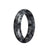 Real Untreated Grey and Black Patterns Jade Bangle - 58mm Half Moon