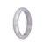 Genuine Grade A Pale Lavender Traditional Jade Bracelet - 62mm Half Moon