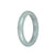 Genuine Natural Translucent Light Green Traditional Jade Bracelet - 58mm Half Moon