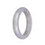 Real Type A Pale Lavender Jadeite Jade Bangle - 60mm Half Moon