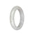 Natural Untreated Jadeite Jade Bangle - 58mm Half Moon