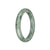 Genuine Natural Green Traditional Jade Bangle Bracelet - 58mm Semi Round