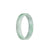 Genuine Grade A Green Pattern Burmese Jade Bracelet - 51mm Flat