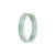 Genuine Grade A Green Pattern Burmese Jade Bracelet - 51mm Flat