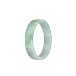 Genuine Grade A Green Pattern Jadeite Jade Bangle - 51mm Flat