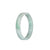 Real Grade A Pale Green with Green Pattern Jade Bangle - 52mm Flat