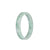 Certified Untreated Pale Green with Green Pattern Traditional Jade Bangle - 52mm Flat