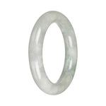 Grade A Pale Green Burmese Jade Bangle - 57mm Round
