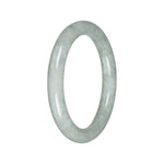 Authentic Light Green Burmese Jade Bangle - 60mm Round