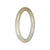 Genuine Pale Green with White Jadeite Jade Bangle - 60mm Round