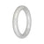 Grade A Light Grey Jadeite Jade Bangle - 58mm Round