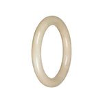 Genuine Ivory Burma Jade Bangle - 56mm Round