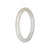 Real Greyish White Jade Bangle - 59mm Petite Round