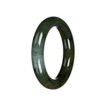Authentic Deep Green Jadeite Jade Bangle Bracelet - 53mm Round