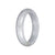 Untreated Light Grey Jadeite Bangle - 58mm Half Moon