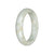 Authentic Pale Green Jade Bangle - 59mm Half Moon