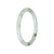 Untreated Pale Green with Dark Green Jadeite Bangle - 59mm Petite Round