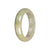 Real Olive Green Traditional Jade Bangle - 57mm Half Moon