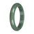 Green Burmese Jade Bangle Bracelet – Half Moon (56mm–63mm)