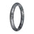 Natural Jadeite Petite Round Bangle Bracelet - 'Calligraphy Ink' (57mm - 59mm)