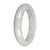 White Burmese Jade Bracelet – Half Moon (53mm–64mm)