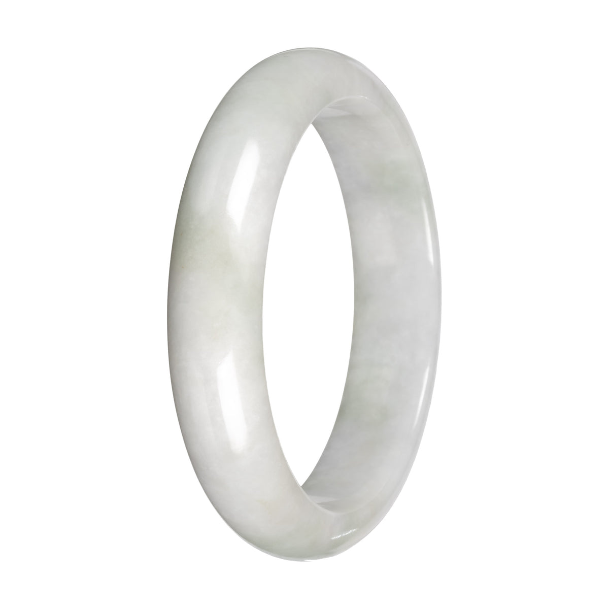 Natural Burmese Jadeite Bangle Bracelet – 'Misty Hills' (55mm–63mm)