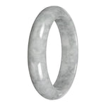 Grade A Burmese Jadeite Bangle - 'Whispering Storm' - Half Moon (61mm)