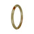 Untreated Olive Green with Brownish Yellow Patches Burma Jade Bangle Bracelet - 53mm Petite Round