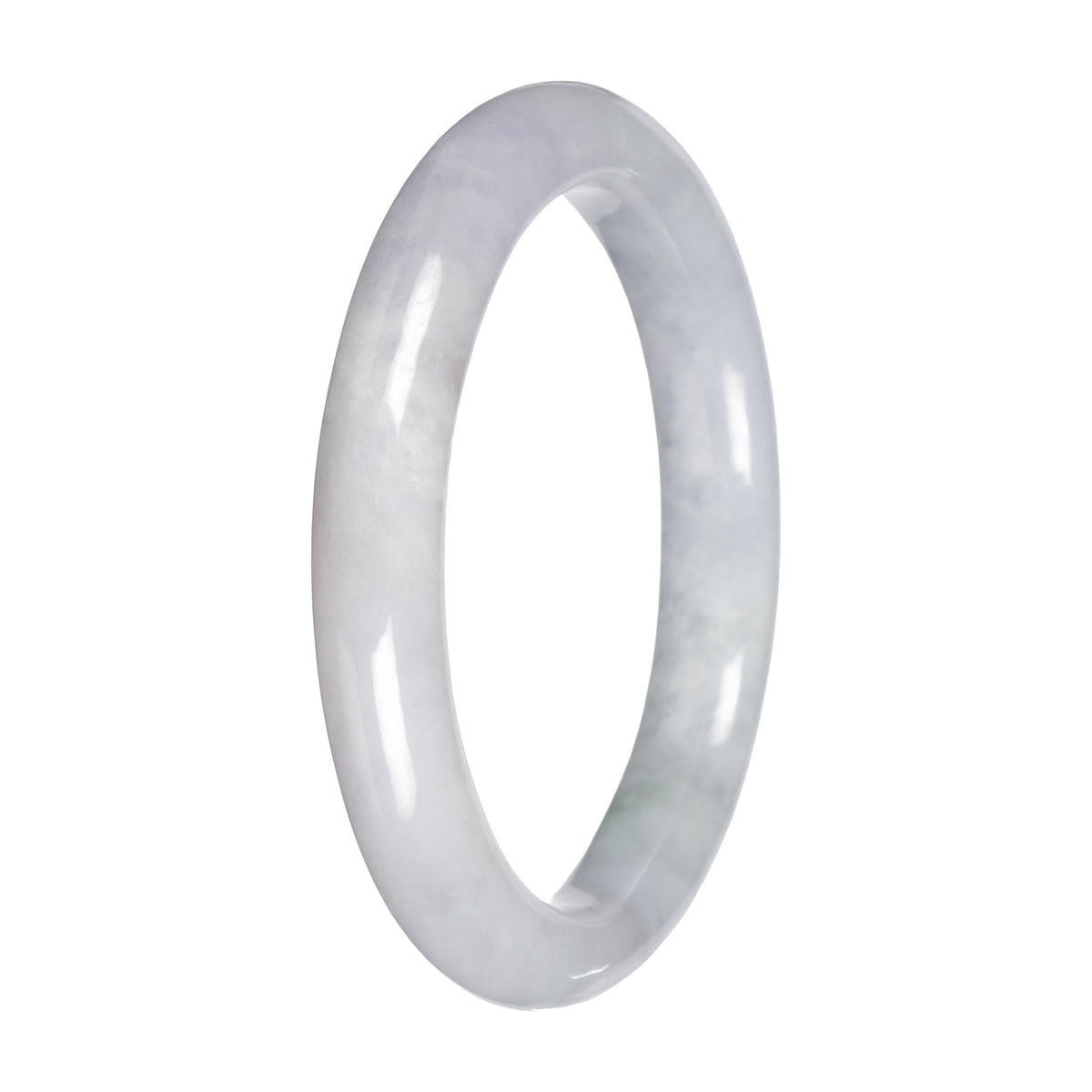 Natural Pale Lavender Traditional Jade Bangle - 57mm Petite Round