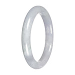 Natural Pale Lavender Traditional Jade Bangle - 57mm Petite Round