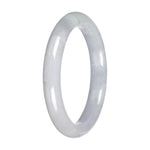 Natural Pale Lavender Traditional Jade Bangle - 57mm Petite Round