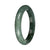 Untreated Green with Deep Green Pattern Burmese Jade Bangle - 56mm Half Moon